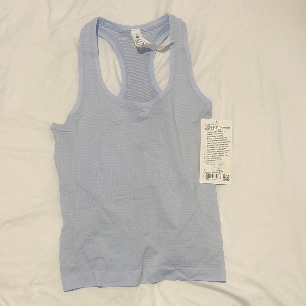 Lululemon swiftly tech racerback tank top *race 2.0 in Windmill size 4